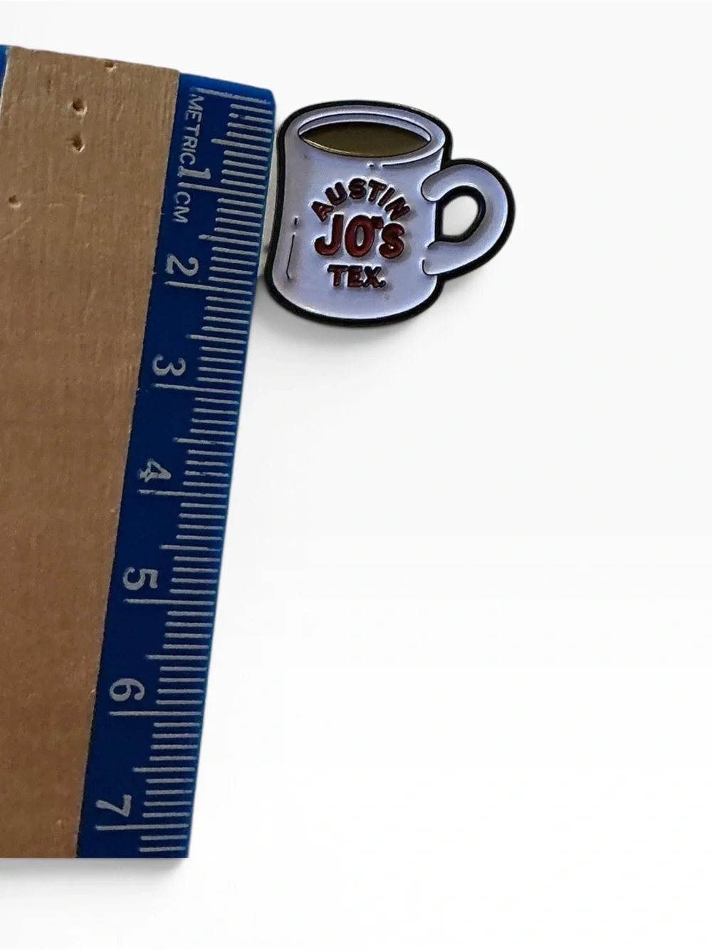 Jo's Coffee Austin Texas Lavender Coffee Mug Enamel Pin